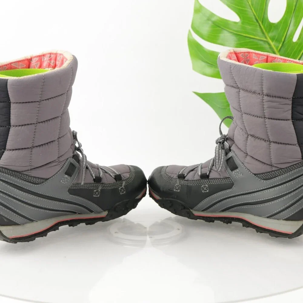 Timberland Womens Winter Boot Size 8.5 Waterproof Gray Quilted‎ Insulated Snow